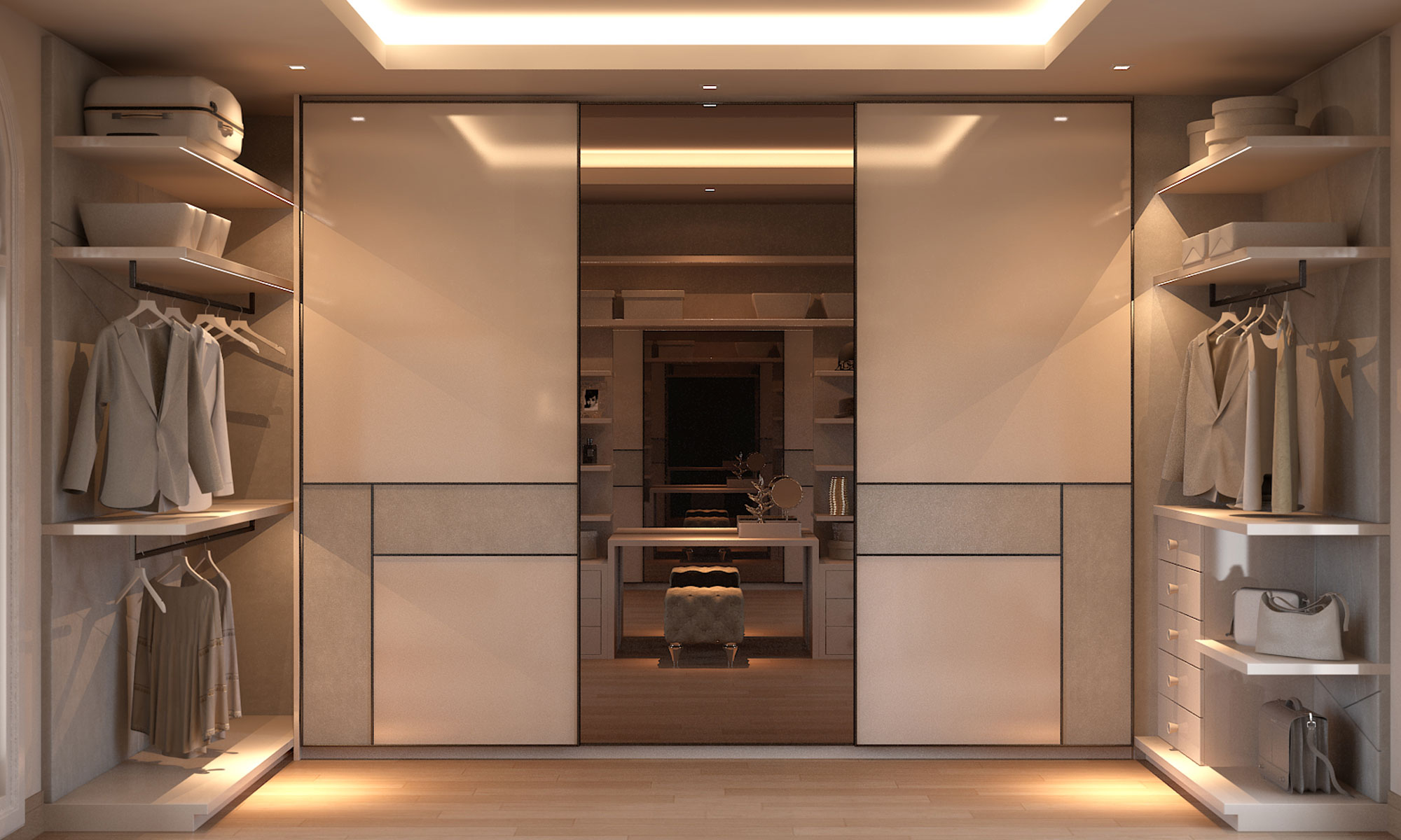 Modern, glamorous or fancy? The best luxury walk-in closet design