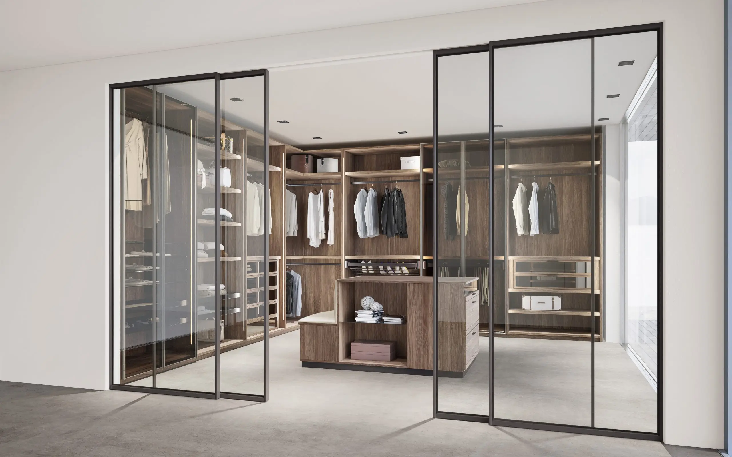 modern luxury walk in closet